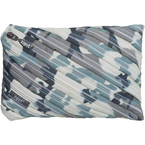 ZIPIT Camo Jumbo Pencil Case, Grey Camouflage (ZTJ-CG-GY)