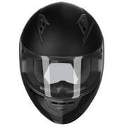 GLX GX11 Compact Motorcycle Helmet - Matte Black, Medium - Full Face w/ Tinted Visor, DOT Approved