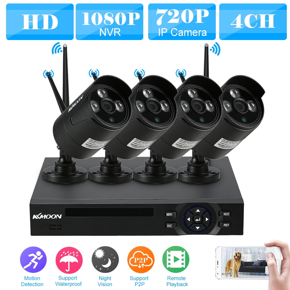 KKmoon 1080P 2.0MP POE IP Camera CCTV IR Night View APP Control Motion Detection 