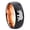 Black And Rose Gold, variant on Polar Bear Dome Gold Plated Tungsten Men Ring 10MM