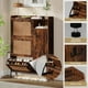 thumbnail image 5 of ChaoLink Gabinete para zapatos con 3 cajones abatibles, organizador independiente de ratán con estantes ajustables, pomo metálico, zapatero estrecho, mueble organizador para zapatos, 5 of 7