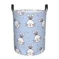 thumbnail image 1 of DouZhe Waterproof Collapsible Large Laundry Baskets, Cute Rabbits Animal Prints Circular Hamper with Handles, 1 of 6