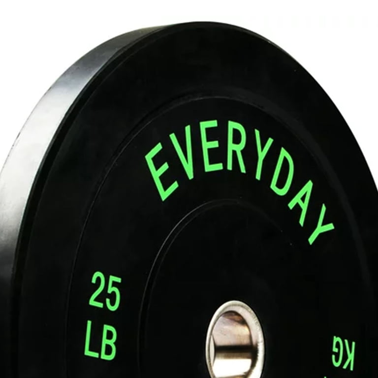 BalanceFrom 50 lb Olympic Rubber Bumper Weight Plate Set with 2