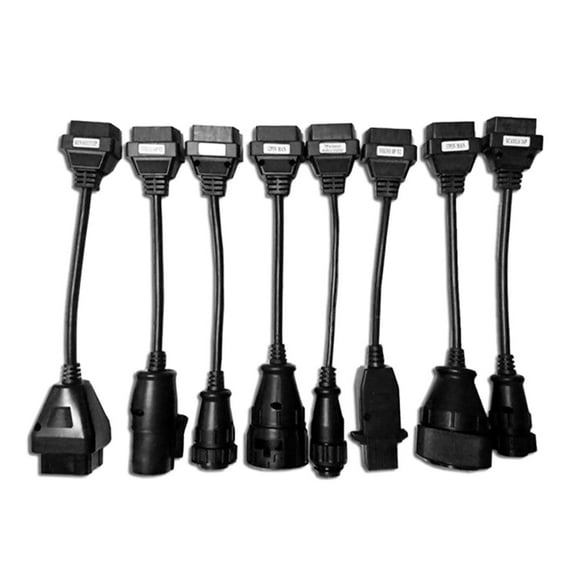Complete OBD2 Diagnostic Cable Set for Automotive & Truck Scanning 8-Piece Adapter Kit for Car Diagnostics & Repairs
