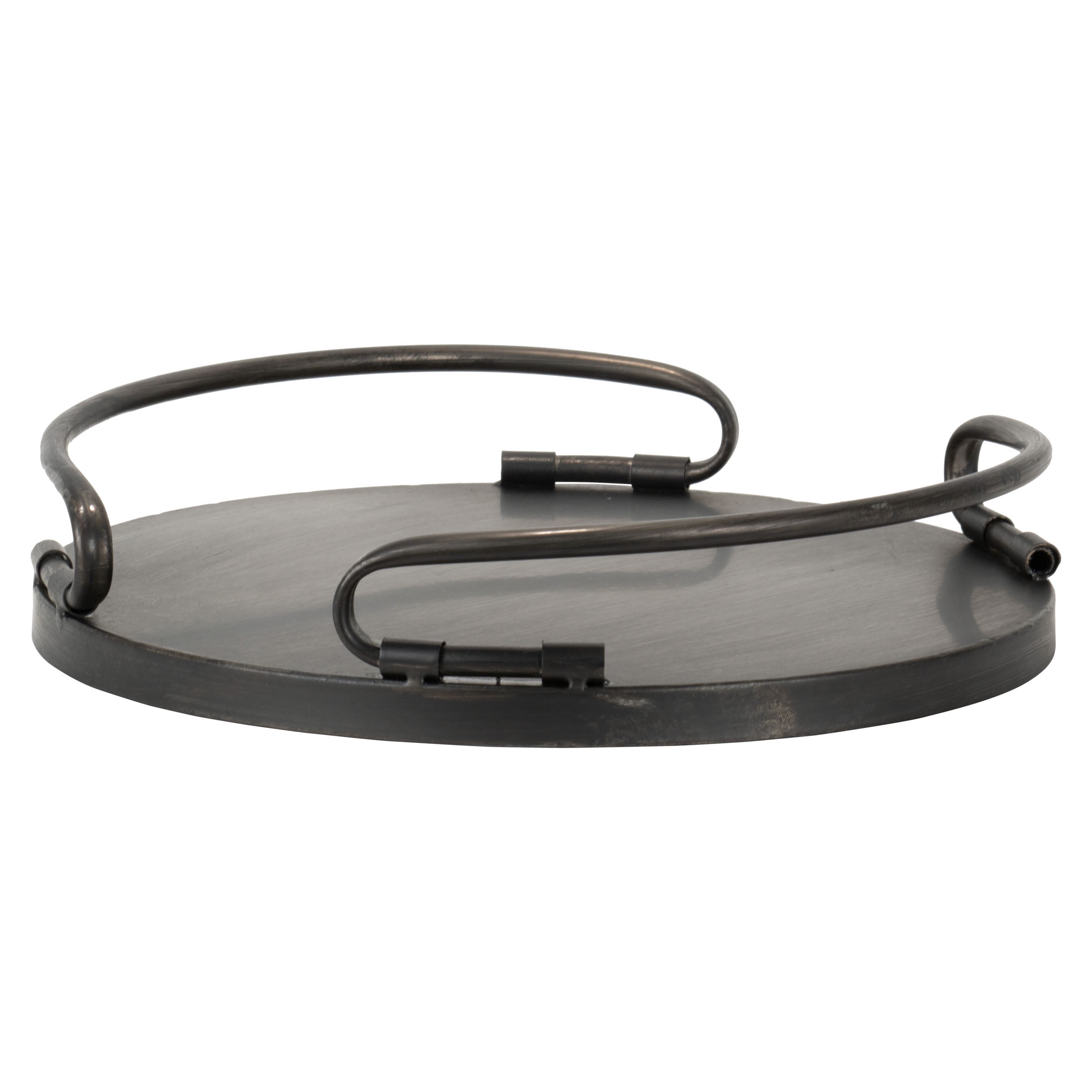 Foreside Home & Garden Metal 14 x 14 inch Round Decorative Tray, Small