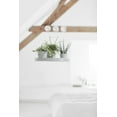 thumbnail image 3 of Ecopots Indoor/Outdoor Round Recycled Plastic Modern Hanging Saucer, White Grey, 14", 3 of 4
