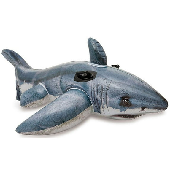 173cmx107cm Gifts Outdoor Fun Float Bath Pool Summer Accessories Swimming Ring Water Party Toys Seat Ride Inflatable Shark EMULATIONAL SHARK