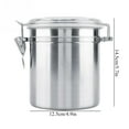 thumbnail image 3 of Coofit Food Storage Container Sealed Stainless Steel Airtight Canister for Tea Coffee, 3 of 9