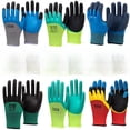 thumbnail image 2 of Guantes de protección laboral, guantes de látex con relieve, guantes de protección laboral, resistentes al desgaste, antideslizantes, guantes de protección para trabajos en la obra, 2 of 4