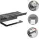 thumbnail image 3 of Toilet Paper Holder No Drilling with Shelf Bathroom Organiser Modern Design, 3 of 5
