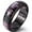 Purple, variant on 7mm Width Acrylic Resin Material Multi Color Wedding Band Statement Anniversary Party Ring
