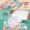 thumbnail image 2 of Juniper CLEAN 3 Packs Surface Cleaning Wipes Bleach Free, Thick & Large Dispose, All-Purpose Cleaner for Bathroom, Kitchen, Office, 300 Count Soft Flow, Biodegradable, Lavender Scent, 2 of 4