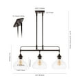 thumbnail image 3 of JONATHAN Y Marlowe 32.5" 3-Light Farmhouse Industrial Iron/Glass Linear LED Pendant, Oil Rubbed Bronze/Clear, 3 of 11