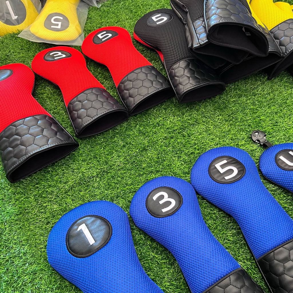 ANXPTIME 4Pcs PU Golfs Head Protective Cover for Drivers Golfs Head Cover Putter Protective Guard Golfs Iron Headcover Club Cover