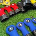 thumbnail image 3 of 4Pcs PU Golfs Iron Headcover Golfs Club Covers Putter Protective Guard Head Protect Covers for Driver Golfs Head Covers, 3 of 8