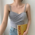 thumbnail image 3 of Greyghost ZL-Women's new summer sexy solid color gathered wild tube top strap Sexy Wrap Chest Cross Anti-glare Tube Top Wear Inner Wear, 3 of 5