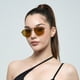 thumbnail image 2 of Gafas de sol de estilo coreano de metal con montura ovalada de sapo de doble haz para mujeres y hombres, 2 of 6