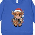 thumbnail image 3 of Inktastic Christmas Lights Highland Cow Toddler Sweatshirt, 3 of 4