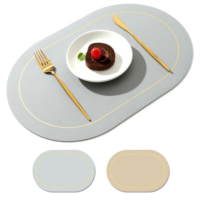 Bangcool Napperon en Faux Cuir Réversible Imperméable Napperon de Table pour Cuisine