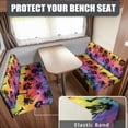 thumbnail image 2 of XYZCANDO Camper Cushion Covers Stretch Polyester Fabric, Compatible with RV Travel Trailer, for Booth Seat RV Seat, Watercolor Palm, 2 of 7