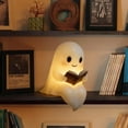 thumbnail image 2 of Halloween Ghost Night LightYZEGDCH Halloween Decor Indoor Cute Ghost Reading Lamp Warm Lighted Figurine Lamps for Party Bedroom Study Room, Gifts for Kids Women Men(6 inch), 2 of 7