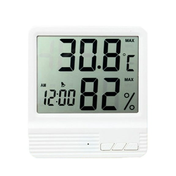 Viveous Digital Hygrometer Thermometer Temperature Humidity Monitor High Precision Meter (White)
