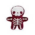 thumbnail image 2 of Halloween Skeleton Stuffed Animal, 9.84 in Skull Plush Pillow, Halloween Indoor Decoration for Sofa Table, Trick Or Treat Halloween Party Gift (Red), 2 of 6