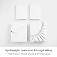 thumbnail image 3 of Mellanni Sheet Set Iconic Hotel Luxury Brushed Microfiber, Deep Pocket Sheet, 4 Piece Queen White, 3 of 7