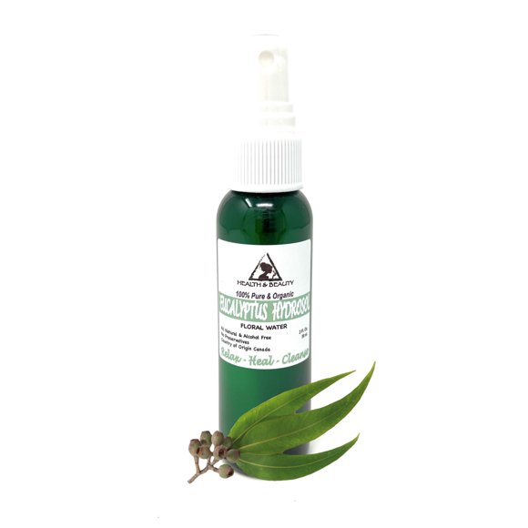 Eucalyptus Hydrosol Organic Floral Water 100% Pure and Natural 2 oz