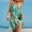 Green, variant on Women's Casual Tennis Dress for Women Summer Fruit Print Round Neck Sleeveless Splice Strap Beach Holiday Ensemble Yellow M