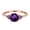 Natural Amethyst Rose Tone Silver, variant on Natural Amethyst Size-5 Art Deco Round Vintage Style Triangular Cluster CZ Wedding Engagement Rings For Women 925 Sterling Silver Gifts For Her