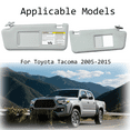 thumbnail image 2 of Left Driver And Right Passenger Side Sun Visor For Toyota Tacoma 2005-2015 With Mirror, Replacement OEM 74320-04181-B1-Pairs-grey, 2 of 6