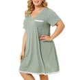 thumbnail image 1 of RoDe Dormir Camisón De Lunares ManCorDe Noche TalGrande PaMujer Verde XXL, 1 of 6