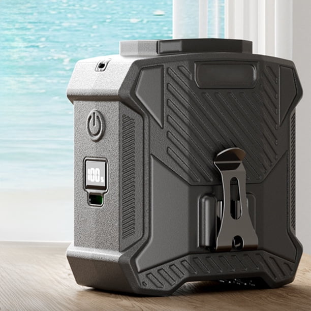 Iluminación y techo, ventilador, ventilador de cintura para exteriores, ventilador de carga USB, ventilador de cintura de larga duración, ventilador de alta velocidad, ventilador de iluminación de gra