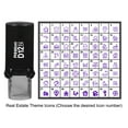 thumbnail image 1 of Printtoo Personalized Real Estate Theme Icons Round Rubber Stamp Self Inking Stamper 12 mm-Violet, 1 of 1