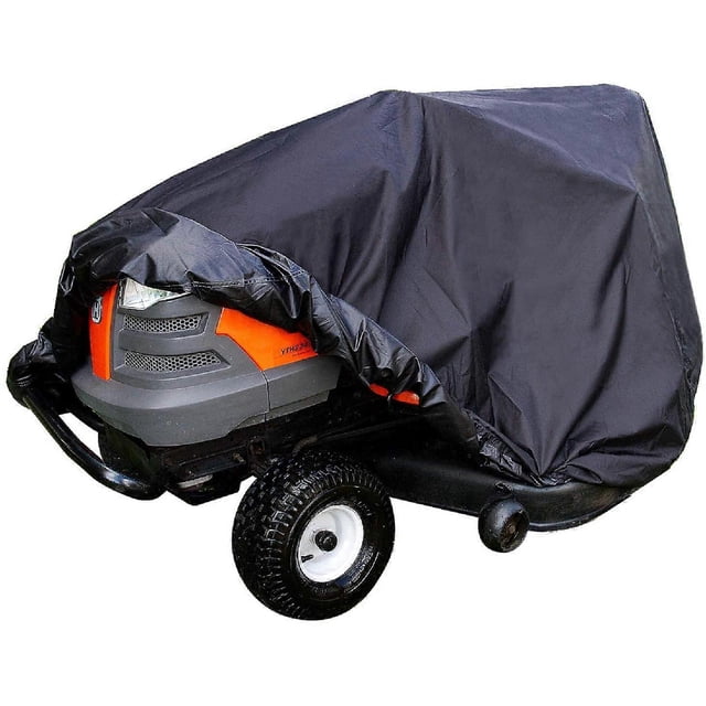 Lawn Mower Cover - Heavy Duty 210D Polyester Oxford, Waterproof, UV Resistant, Universal Size Tractor Cover Fits Decks up to 55 with Storage Bag, Blac