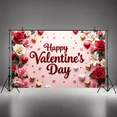 thumbnail image 6 of LUUFILx Valentine's Day Backdrop Decoration Indoor Outdoor Romantic Floral Display Event Celebration Background Heart Romantic Scene Party Decor, 6 of 8
