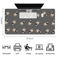 thumbnail image 5 of Long Mouse Pads for Desk,Cute Pug Puppies Desk Mats on Top Of Desks, Desk Mouse Pad Extra Large with 3mm Non-Slip Base and Stitched Edge for Gaming,Office,Work,Home 47.3"x23.6", 5 of 6