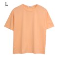 thumbnail image 1 of Camiseta holgada mujer verano cuello redondo manga corta casual top, naranja, l kenally  AP001475-23, 1 of 7