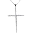thumbnail image 1 of White Gold 3/4ct Genuine Diamond Cross Pendant Necklace, 1 of 1