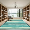 thumbnail image 2 of ODIKA 2'x3' Machine Washable Non-Slip Area Rug, Modern Teal High Traffic Rug, Blue, 1069043, 2 of 7