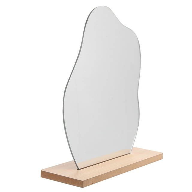 Minkissy Table Vanity Mirror Acrylic Transparent for Women 1Set
