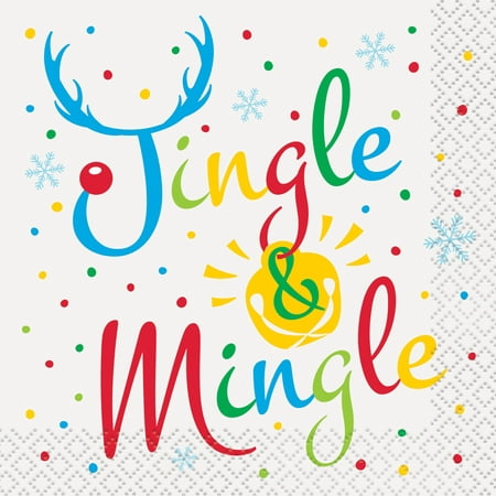 Jingle and Mingle Christmas Cocktail Napkins,