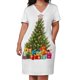 thumbnail image 3 of Vestido suelto con bolsillo y árbol de Navidad traje de verano para mujer vestidos de fiesta, 3 of 7