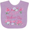 thumbnail image 3 of Inktastic Our First Mother's Day-roses and Daisies Boys or Girls Baby Bib, 3 of 4