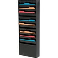 thumbnail image 2 of Medical Chart Hanging Wall File Holder, 11 Pockets, Black, 2 of 4