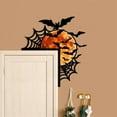 thumbnail image 2 of Custom Personalized Halloween Door Corner Sign, Spider Web, Moon & Bats Wall Decor, Spooky Fireplace Gift for Family (10 inches), 2 of 10