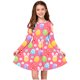 thumbnail image 2 of Vestidos de Manga Larga de las Niñas Tamaño 7-8 Elástico Twirly Patinador Escuela Vestido de Recital Una Línea Cuello Redondo, 2 of 8