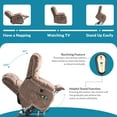 thumbnail image 2 of OUINCH Metal Linen Massage and Heat Recliner with Side Pocket, Brown, 2 of 8