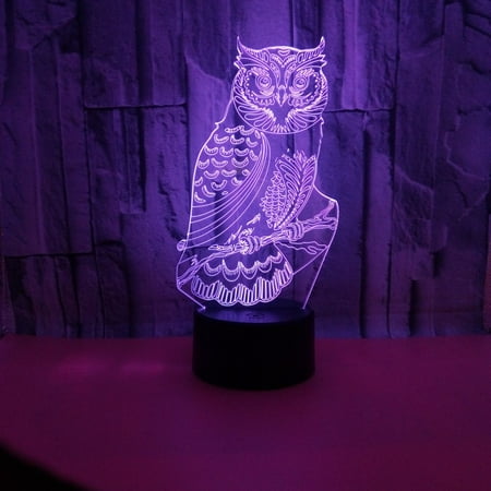 

Creative 3D Lamp High-Definition Patterns with Charming Atmosphere Smart Sensor and Colorful Modes Perfect for Home Decoration and Gift